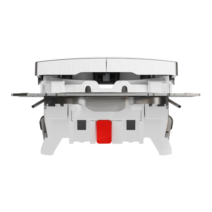 Кнопка, Sedna Design&Elements, Кнопковий двоклавішний вимикач 10A, матовий, матовий алюмінієвий, Schneider Electric, [SDD170118]