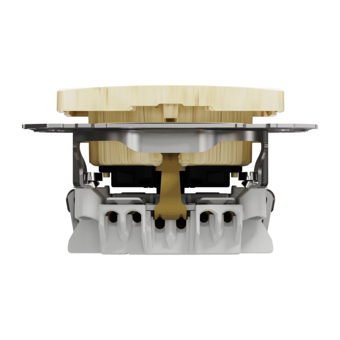 Розетка, Sedna Design&Elements, з заземленням та зі шторкою Береза Sedna Elements, колір березового дерева, Schneider Electric, [SDD180022]