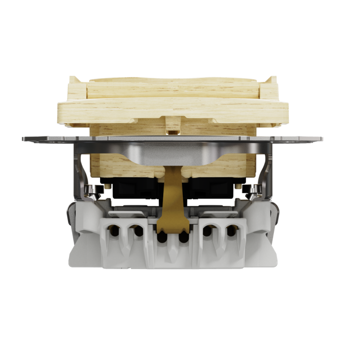 Розетка, Sedna Design&Elements, з заземленням та зі шторками, колір березового дерева, Schneider Electric, [SDD180024]