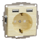 Зарядний пристрій USB + розетка, Sedna Design&Elements, Розетка з заземленням + 2 х USB типу А, колір березового дерева, Schneider Electric, [SDD180052]