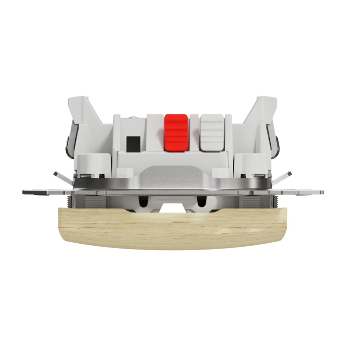 Вимикач, Sedna Design&Elements, Одноклавішний вимикач Береза Sedna Elements, колір березового дерева, Schneider Electric, [SDD180101]