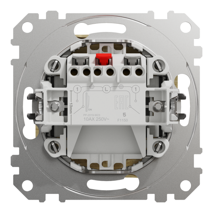 Вимикач, Sedna Design&Elements, Двоклавішний вимикач Береза Sedna Elements, колір березового дерева, Schneider Electric, [SDD180105]