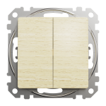Двоклавішний вимикач Береза Sedna Elements [SDD180105]