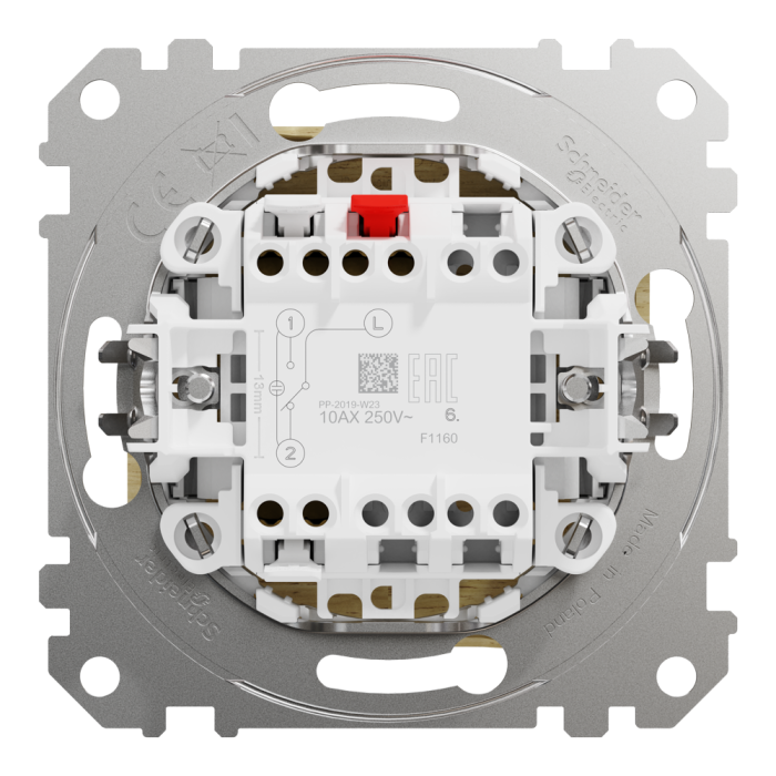 Вимикач, Sedna Design&Elements, Одноклавішний перемикач Береза Sedna Elements, колір березового дерева, Schneider Electric, [SDD180106]