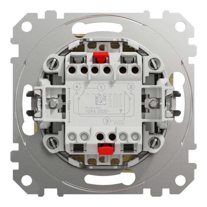 Intermediate switch, Sedna Design&Elements, Проміжний вимикач Береза Sedna Elements, колір березового дерева, Schneider Electric, [SDD180107]