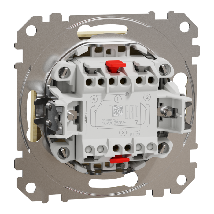 Intermediate switch, Sedna Design&Elements, Проміжний вимикач Береза Sedna Elements, колір березового дерева, Schneider Electric, [SDD180107]