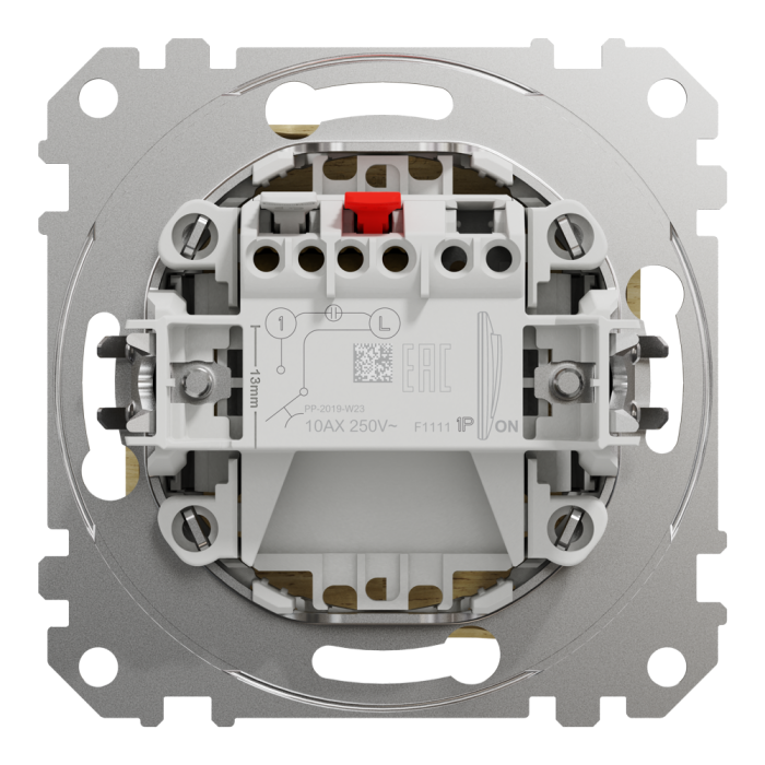 Кнопка, Sedna Design&Elements, Кнопковий вимикач 10 А, колір березового дерева, Schneider Electric, [SDD180111]