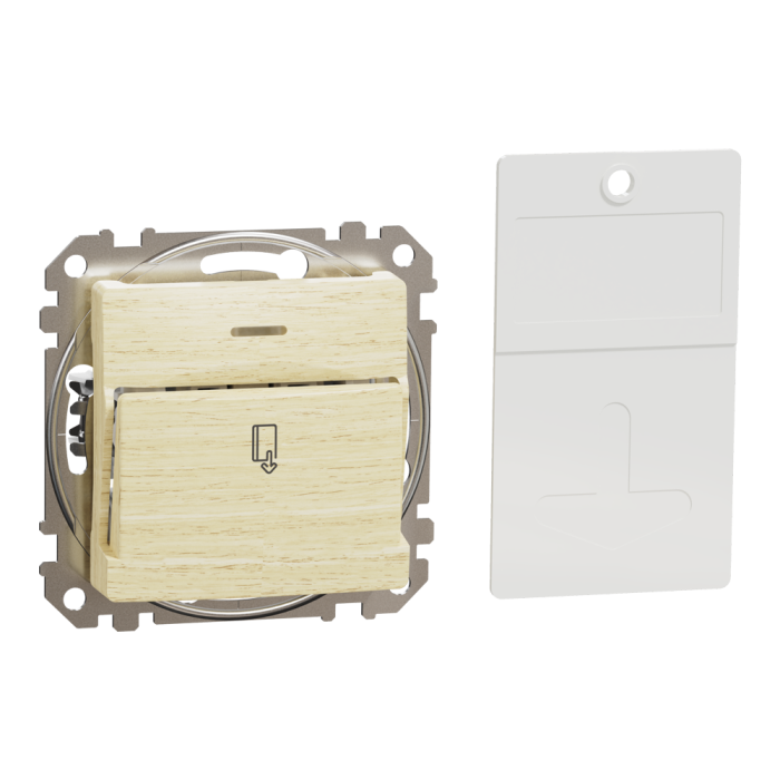Картковий вимикач, Sedna Design&Elements, 10А, береза, Sedna Design & Elements, Schneider Electric, [SDD180121]