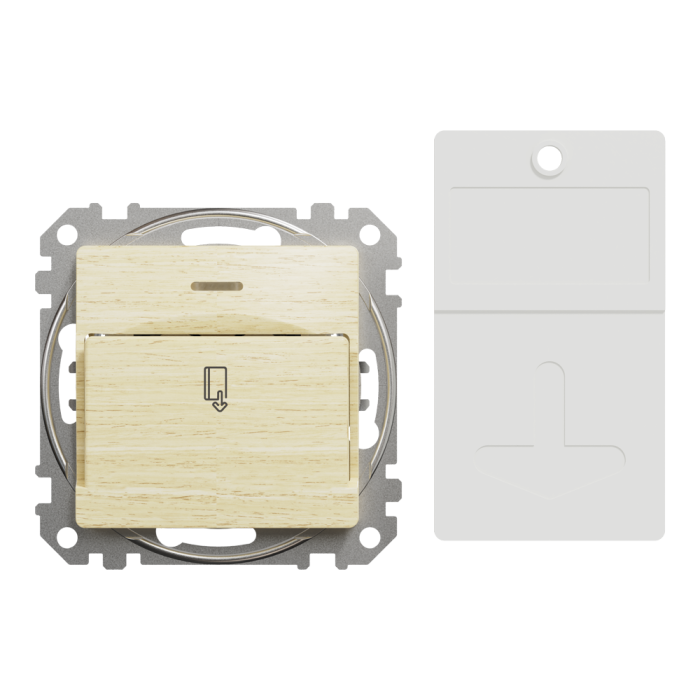 Картковий вимикач, Sedna Design&Elements, 10А, береза, Sedna Design & Elements, Schneider Electric, [SDD180121]