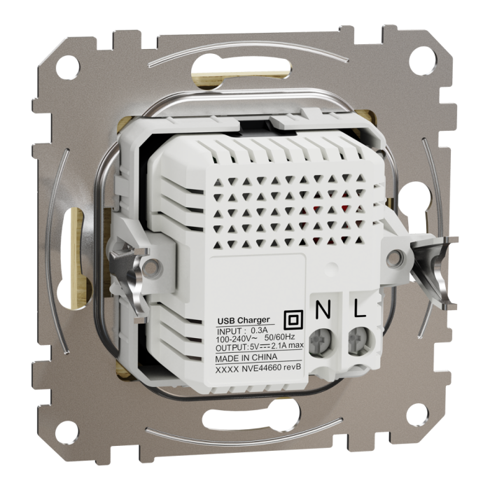 USB розетка, Sedna Design&Elements, A+a 2, колір березового дерева, Schneider Electric, [SDD180401]