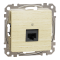 Мультимедійна розетка, Sedna Design&Elements, Комп'ютерна розетка RJ45 CAT 5E UTP, колір березового дерева, Schneider Electric, [SDD180451]
