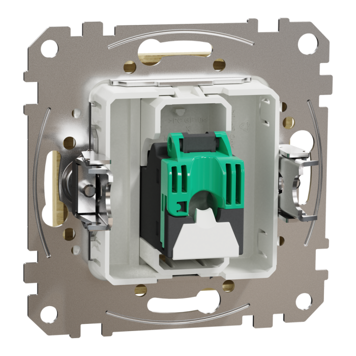 Мультимедійна розетка, Sedna Design&Elements, Комп'ютерна розетка RJ45 CAT 5E UTP, колір березового дерева, Schneider Electric, [SDD180451]