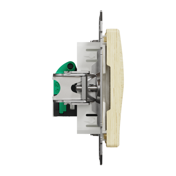 Мультимедійна розетка, Sedna Design&Elements, Комп'ютерна розетка RJ45 CAT 5E UTP, колір березового дерева, Schneider Electric, [SDD180451]