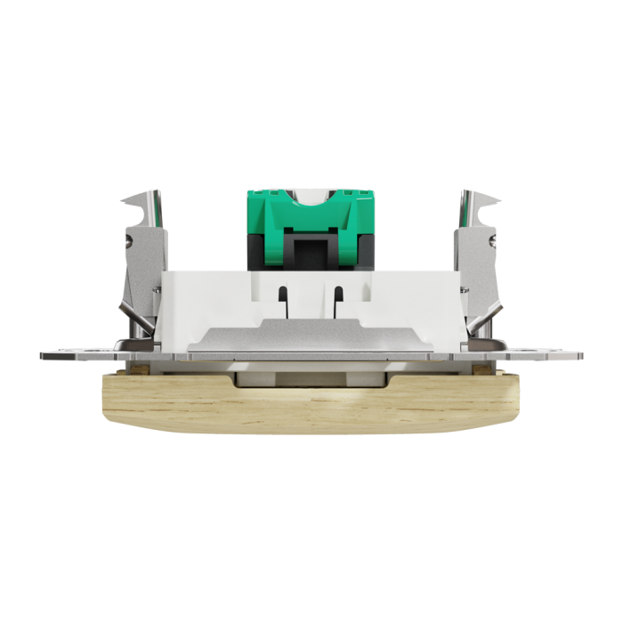 Мультимедійна розетка, Sedna Design&Elements, Комп'ютерна розетка RJ45 CAT 5E UTP, колір березового дерева, Schneider Electric, [SDD180451]