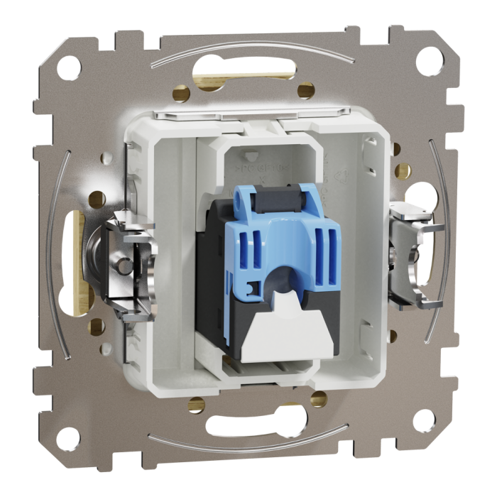 Мультимедійна розетка, Sedna Design&Elements, Комп'ютерна розетка, RJ45 CAT6 UTP, Береза, колір березового дерева, Schneider Electric, [SDD180461]