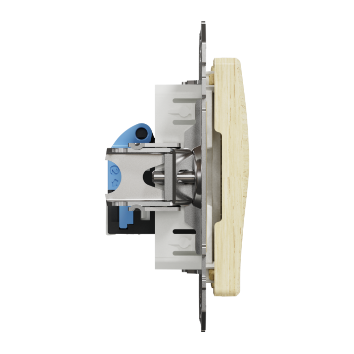 Мультимедійна розетка, Sedna Design&Elements, Комп'ютерна розетка, RJ45 CAT6 UTP, Береза, колір березового дерева, Schneider Electric, [SDD180461]