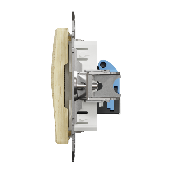 Мультимедійна розетка, Sedna Design&Elements, Комп'ютерна розетка, RJ45 CAT6 UTP, Береза, колір березового дерева, Schneider Electric, [SDD180461]