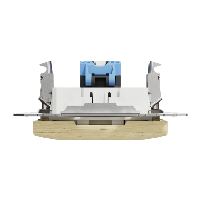 Мультимедійна розетка, Sedna Design&Elements, Комп'ютерна розетка, RJ45 CAT6 UTP, Береза, колір березового дерева, Schneider Electric, [SDD180461]