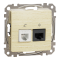 Телефон + розетка для передачі даних, Sedna Design&Elements, Розетка телекомунікаційна RJ45+RJ11 6UTP, береза, Sedna Design & Elements, Schneider Electric, [SDD180468]