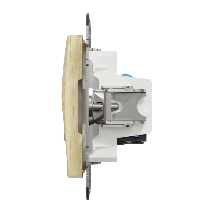 Телефон + розетка для передачі даних, Sedna Design&Elements, Розетка телекомунікаційна RJ45+RJ11 6UTP, береза, Sedna Design & Elements, Schneider Electric, [SDD180468]