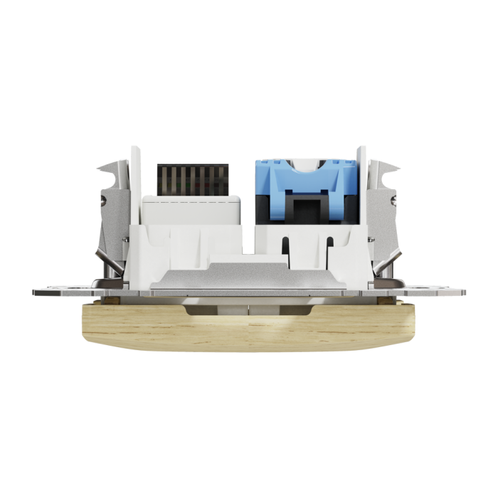 Телефон + розетка для передачі даних, Sedna Design&Elements, Розетка телекомунікаційна RJ45+RJ11 6UTP, береза, Sedna Design & Elements, Schneider Electric, [SDD180468]