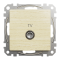 TV розетка, Sedna Design&Elements, Кінцева телевізійна розетка 4 дБ, колір березового дерева, Schneider Electric, [SDD180471]