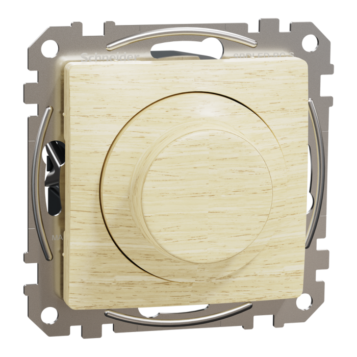 Димер, Sedna Design&Elements, Поворотний Лед димер RC 3-370 Вт, колір березового дерева, Schneider Electric, [SDD180501]