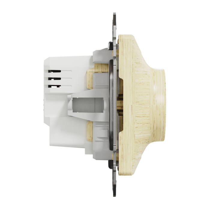 Димер, Sedna Design&Elements, Універсальний поворотний LED димер RC/RL 5-200 Вт Береза Sedna Elements, колір березового дерева, Schneider Electric, [SDD180502]
