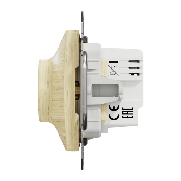 Димер, Sedna Design&Elements, Універсальний поворотний LED димер RC/RL 5-200 Вт Береза Sedna Elements, колір березового дерева, Schneider Electric, [SDD180502]