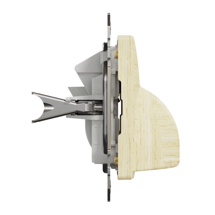Вивід кабелю, Sedna Design&Elements, Роз'єм для виводу кабеля, Береза Sedna Elements, Schneider Electric, [SDD180903]