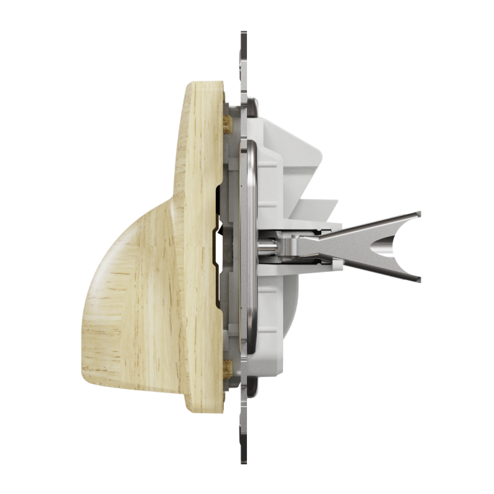 Вивід кабелю, Sedna Design&Elements, Роз'єм для виводу кабеля, Береза Sedna Elements, Schneider Electric, [SDD180903]