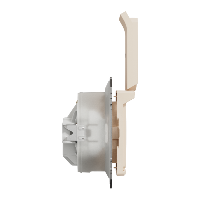 Розетка, Sedna Design&Elements, з заземлення, зі шторками, бежевий (ral 1013), Schneider Electric, [SDD212024]