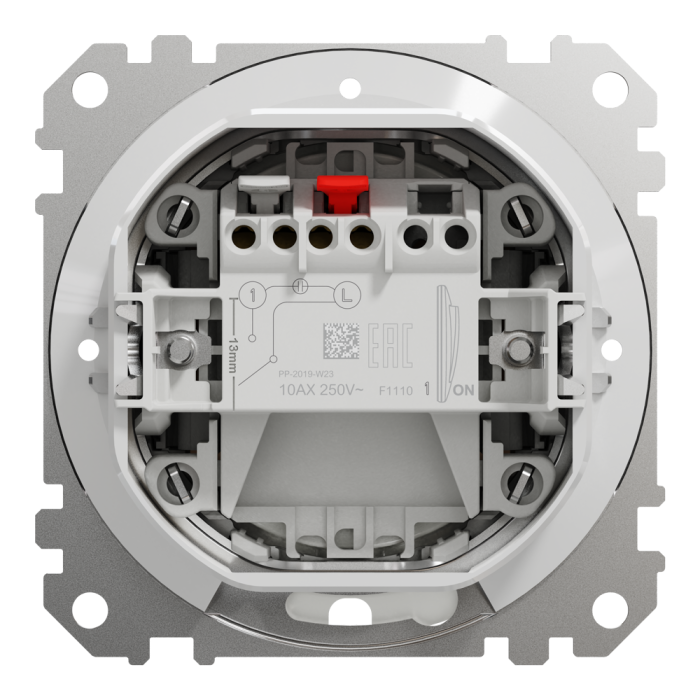 Вимикач, Sedna Design&Elements, Одноклавішний вимикач, 10АX, IP44, бежевий, бежевий (ral 1013), Schneider Electric, [SDD212101]