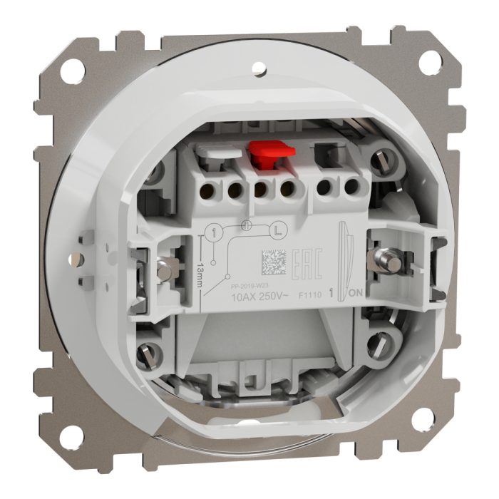 Вимикач, Sedna Design&Elements, Одноклавішний вимикач, 10АX, IP44, бежевий, бежевий (ral 1013), Schneider Electric, [SDD212101]