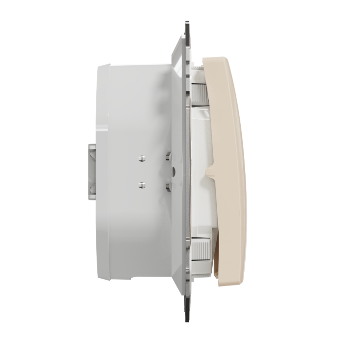 Вимикач, Sedna Design&Elements, Одноклавішний вимикач, 10АX, IP44, бежевий, бежевий (ral 1013), Schneider Electric, [SDD212101]