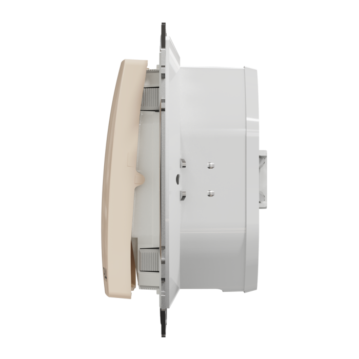 Вимикач, Sedna Design&Elements, Одноклавішний вимикач, 10АX, IP44, бежевий, бежевий (ral 1013), Schneider Electric, [SDD212101]