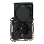 Розетка, чорна, 16 А, Sedna design&elements - Schneider Electric [SDD214024]