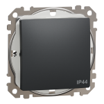 Вимикач, чорний, 1-клавішний, 10 А, Sedna design&elements - Schneider Electric [SDD214101]