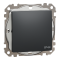Вимикач, Sedna Design&Elements, Одноклавішний вимикач, 10АX, IP44, чорний, чорний (ral 7021), Schneider Electric, [SDD214101]