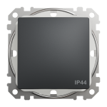 Вимикач, чорний, 1-клавішний, 10 А, Sedna design&elements - Schneider Electric [SDD214101]