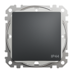 Вимикач, чорний, 1-клавішний, 10 А, Sedna design&elements - Schneider Electric [SDD214106]