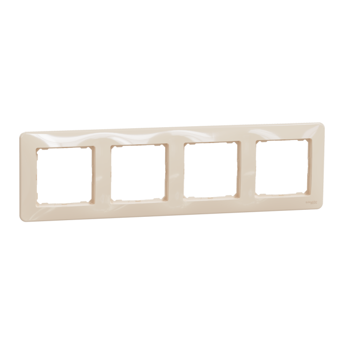 Рамка, Sedna Design&Elements, 4-постова Бежевий Sedna Design, бежевий (ral 1013), Schneider Electric, [SDD312804]