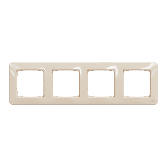 Рамка, Sedna Design&Elements, 4-постова Бежевий Sedna Design, бежевий (ral 1013), Schneider Electric, [SDD312804]