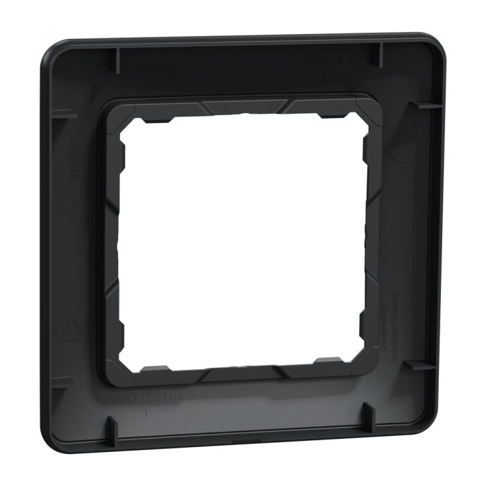 Рамка, Sedna Design&Elements, 1-постова Чорний Sedna Design, чорний (ral 7021), Schneider Electric, [SDD314801]