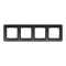 Рамка, Sedna Design&Elements, 4-постова Чорний Sedna Design, чорний (ral 7021), Schneider Electric, [SDD314804]