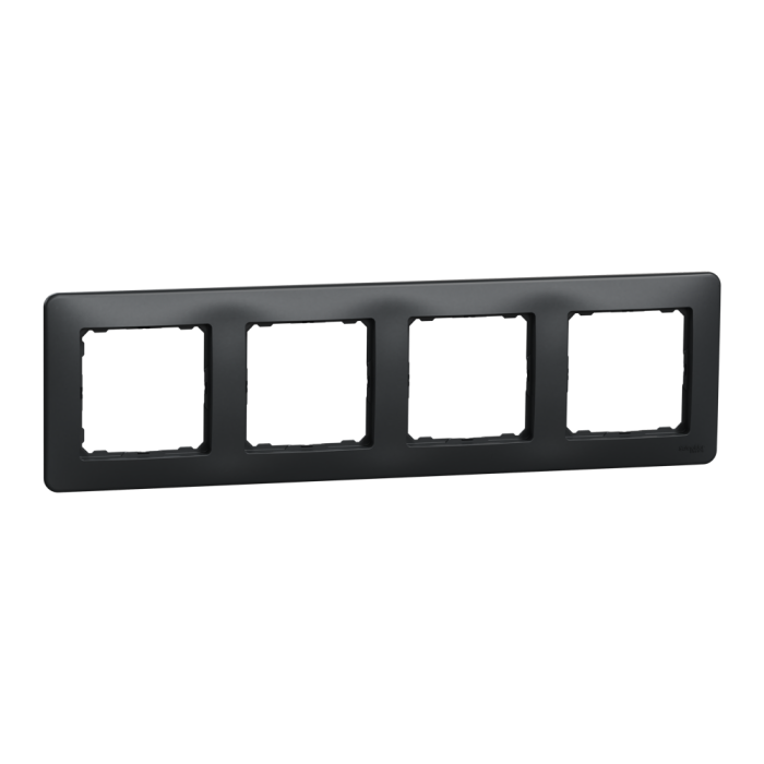 Рамка, Sedna Design&Elements, 4-постова Чорний Sedna Design, чорний (ral 7021), Schneider Electric, [SDD314804]