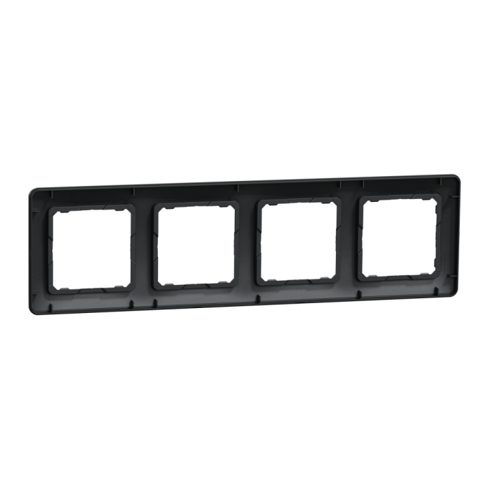 Рамка, Sedna Design&Elements, 4-постова Чорний Sedna Design, чорний (ral 7021), Schneider Electric, [SDD314804]