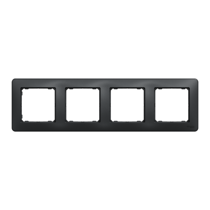 Рамка, Sedna Design&Elements, 4-постова Чорний Sedna Design, чорний (ral 7021), Schneider Electric, [SDD314804]