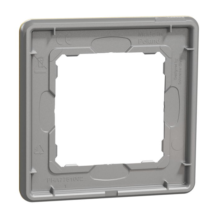 Рамка, Sedna Design&Elements, 1-постова Матове золото Sedna Elements, шліфоване золото, Schneider Electric, [SDD371801]