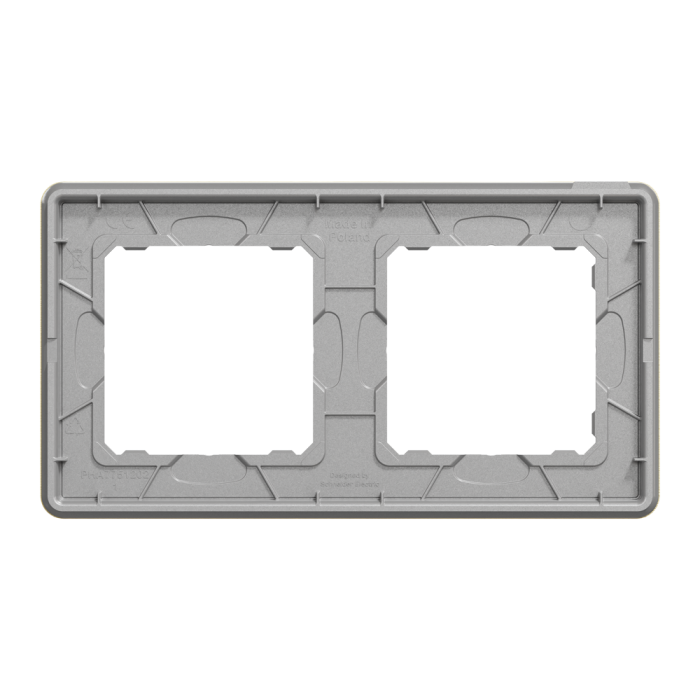 Рамка, Sedna Design&Elements, 2-постова Матове золото Sedna Elements, шліфоване золото, Schneider Electric, [SDD371802]
